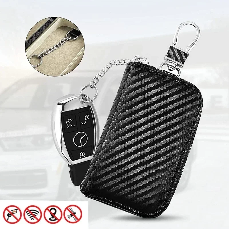 Pochette en cuir PU anti-vol e - Car Key Signal Blocker avis et prix